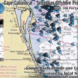 Cape Canaveral Offshore Fishing Spots Map