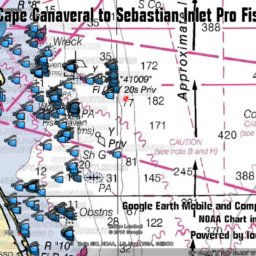 Cape Canaveral Florida Fishing Map