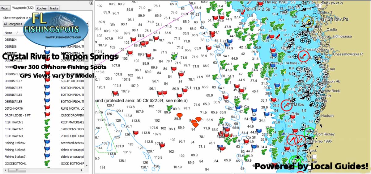 thumbnail interactive-video image 1 of Top Spot Fishing Map N231 - Panacea To Apalachee Bay Gulf Of Mexico Fishing Chart 1 of 5