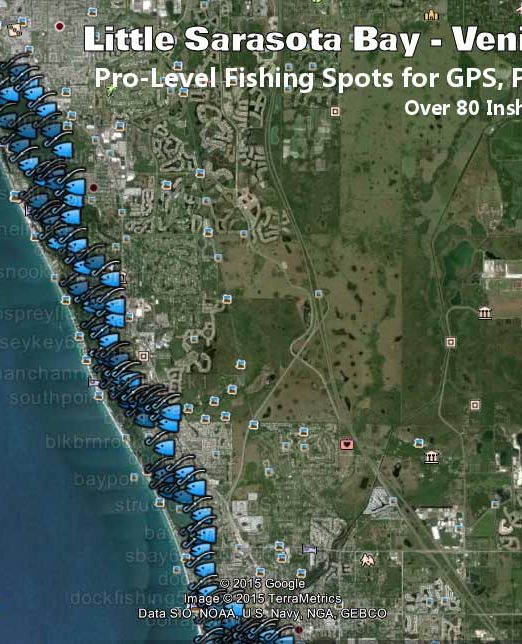 Venice Florida Fishing Spots Map