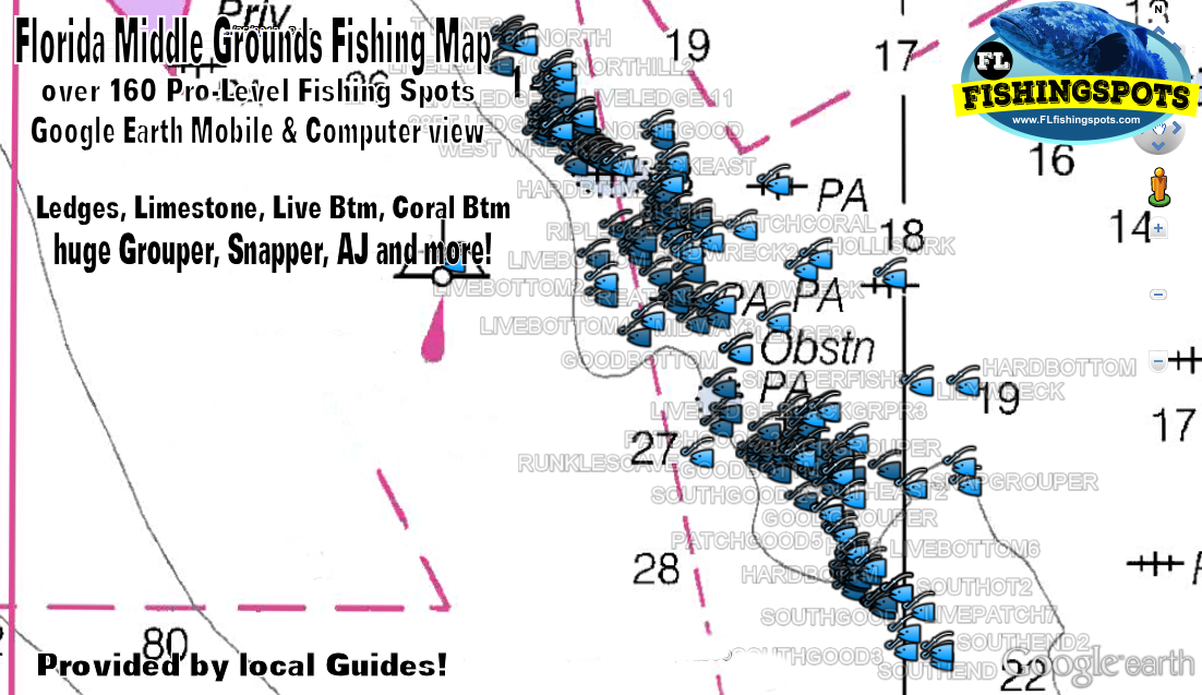 Middle Grounds Fishing Map