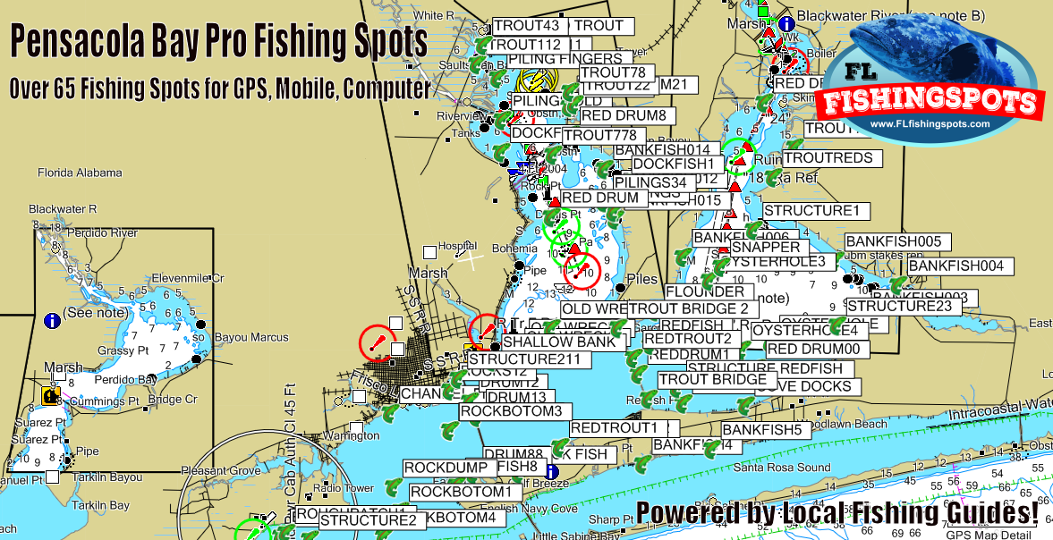 Pensacola Bay Florida Inshore Fishing Spots