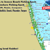 Vero Beach to Jensen Beach Florida Fishing spots for GPS
