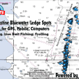 Jacksonville Florida and St Augustine Florida Bluewater Fishing Map