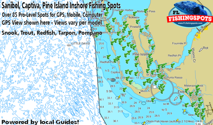Pine Island Sound and Matlacha Inshore Fishing Chart 25F