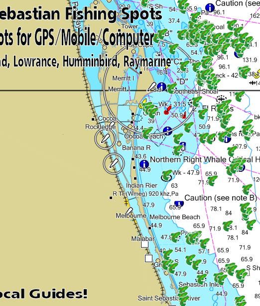 Cape Canaveral - Sabastian GPS Fishing Spots