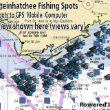 Apalachicola and Steinhatchee Fishing Spots Map