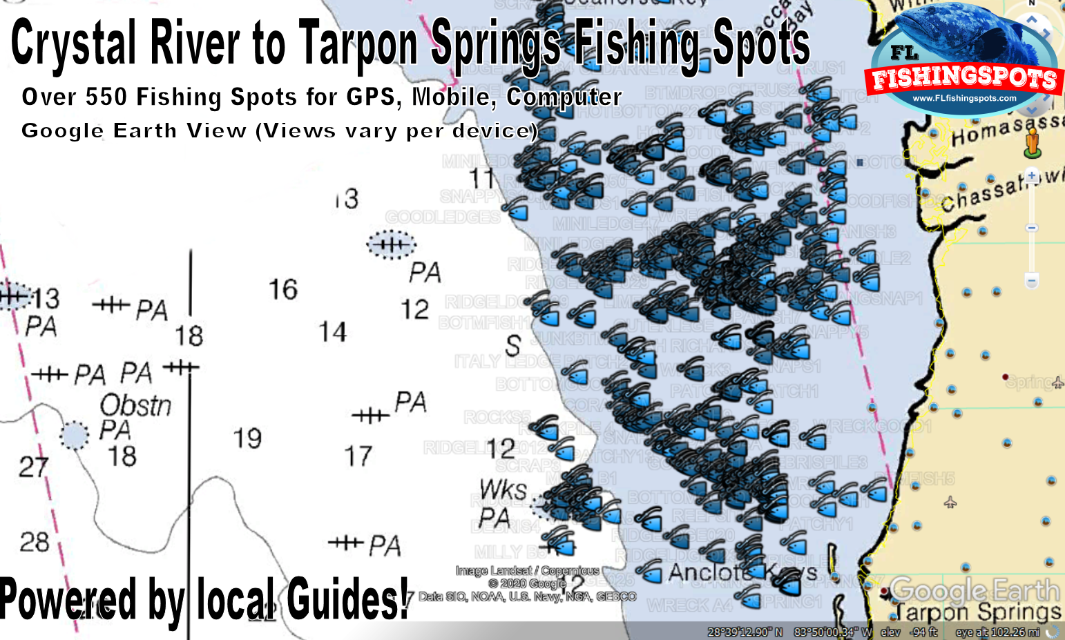 Crystal River Fishing Spots Map