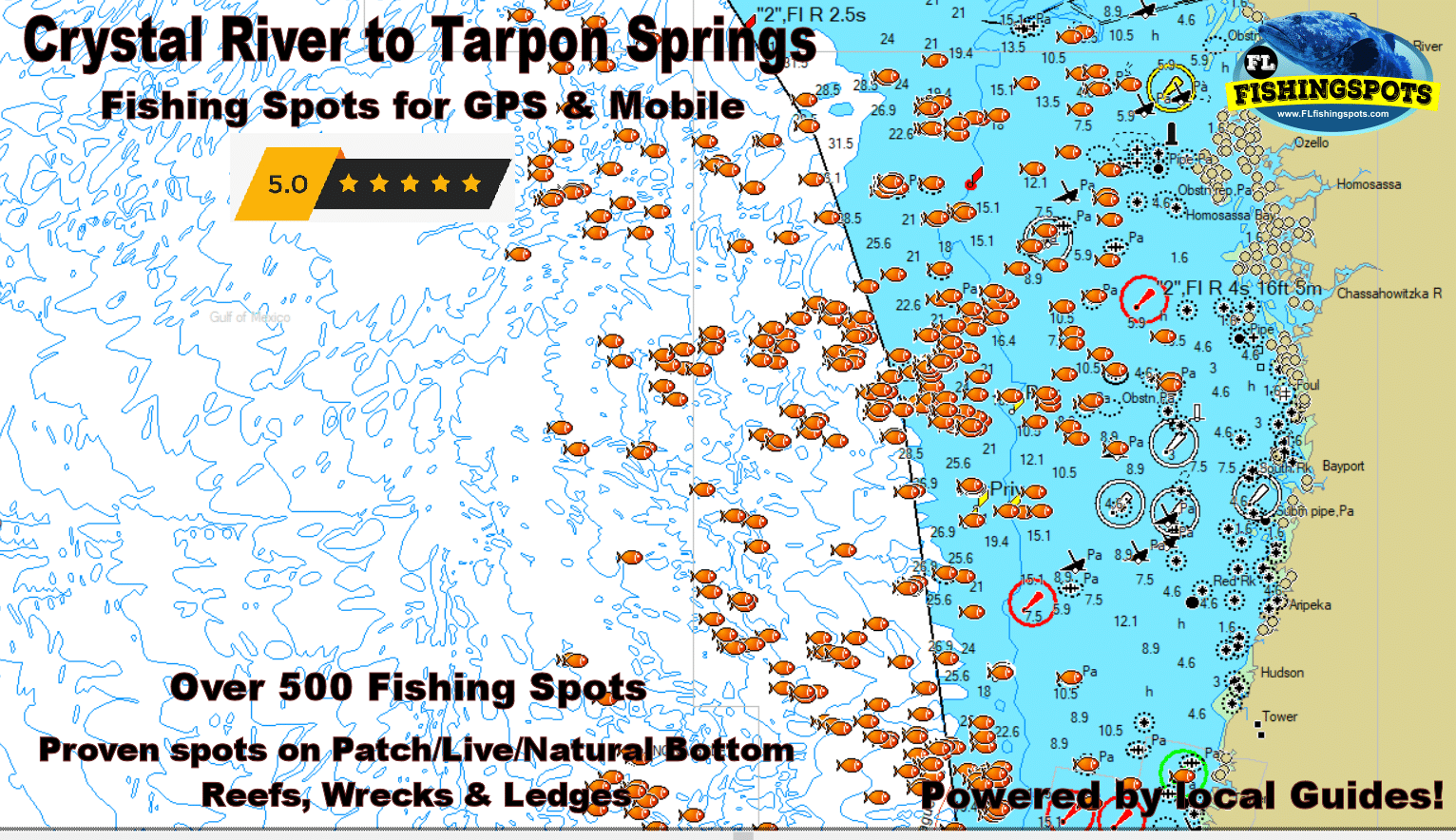 Crystal River GPS Fishing Spots