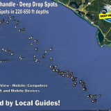 Florida Panhandle - Deep Drop Fishing Spots Map
